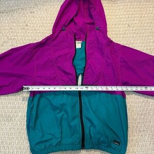 LL Bean Purple and Teal Rain Jacket, women’s size S